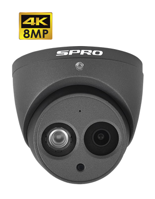 SPRO 8MP HDCVI Fixed Lens Turret With Built-In Microphone