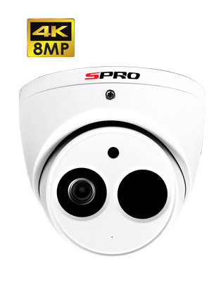 SPRO 8MP HDCVI Fixed Lens Turret With Built-In Microphone