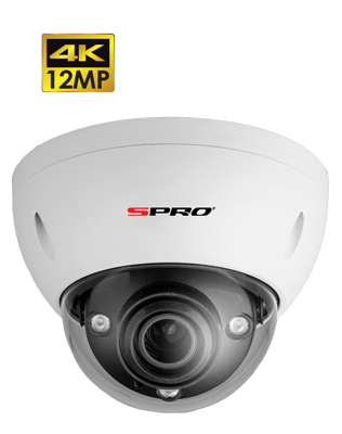 SPRO 12MP IP Motorised Lens Vandal Resistant Dome