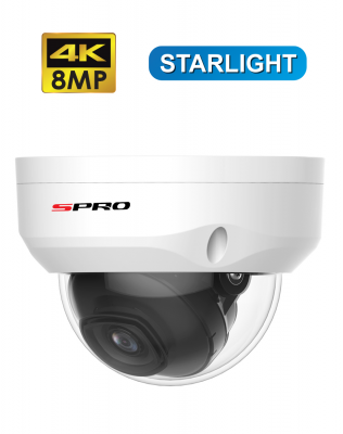 SPRO 8MP IP Fixed Lens Vandal Resistant Dome