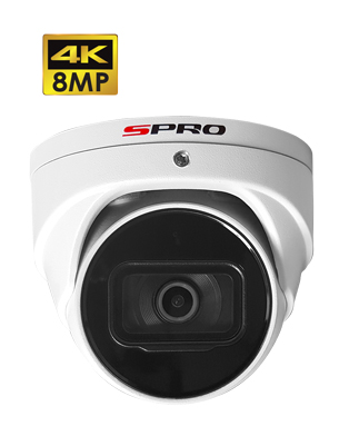 SPRO 8MP IP Fixed Lens Turret with Microphone