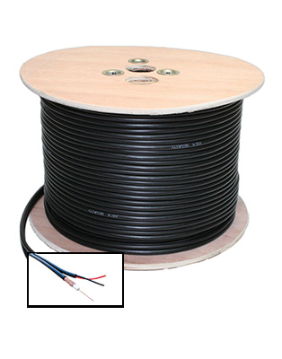 RG59, 250m Coaxial Cable with 2 Core Power