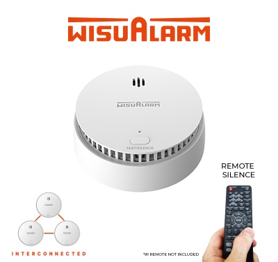 WisuAlarm Interconnected Smoke Alarm with 10 Year Sealed Battery