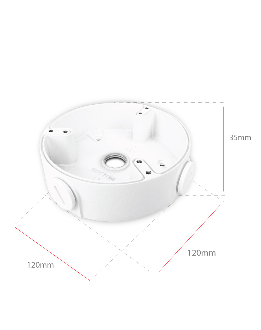 SPRO White Aluminium Deep Base | Ø120mm