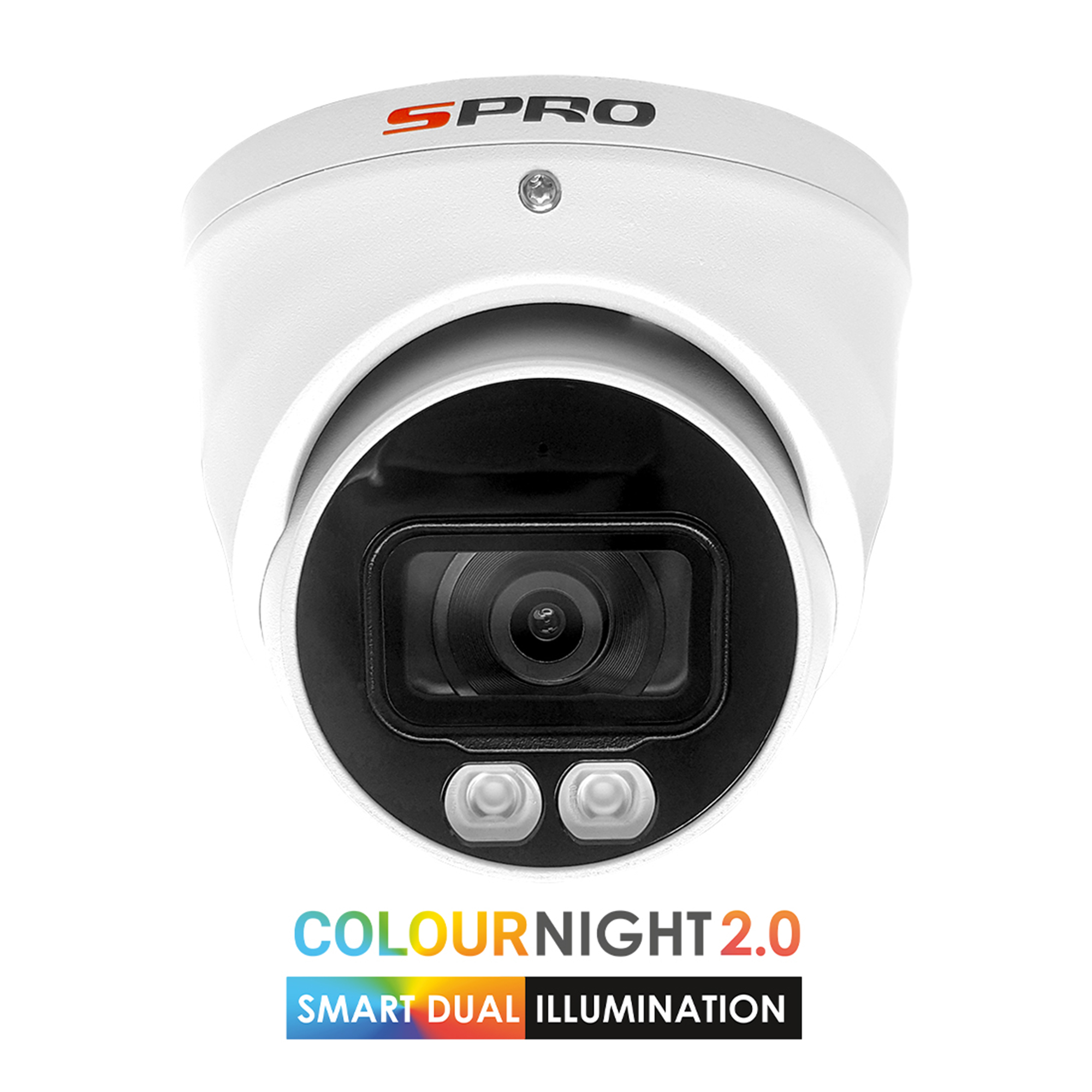 SPRO 5MP White Turret - ColourNight 2.0 Illumination