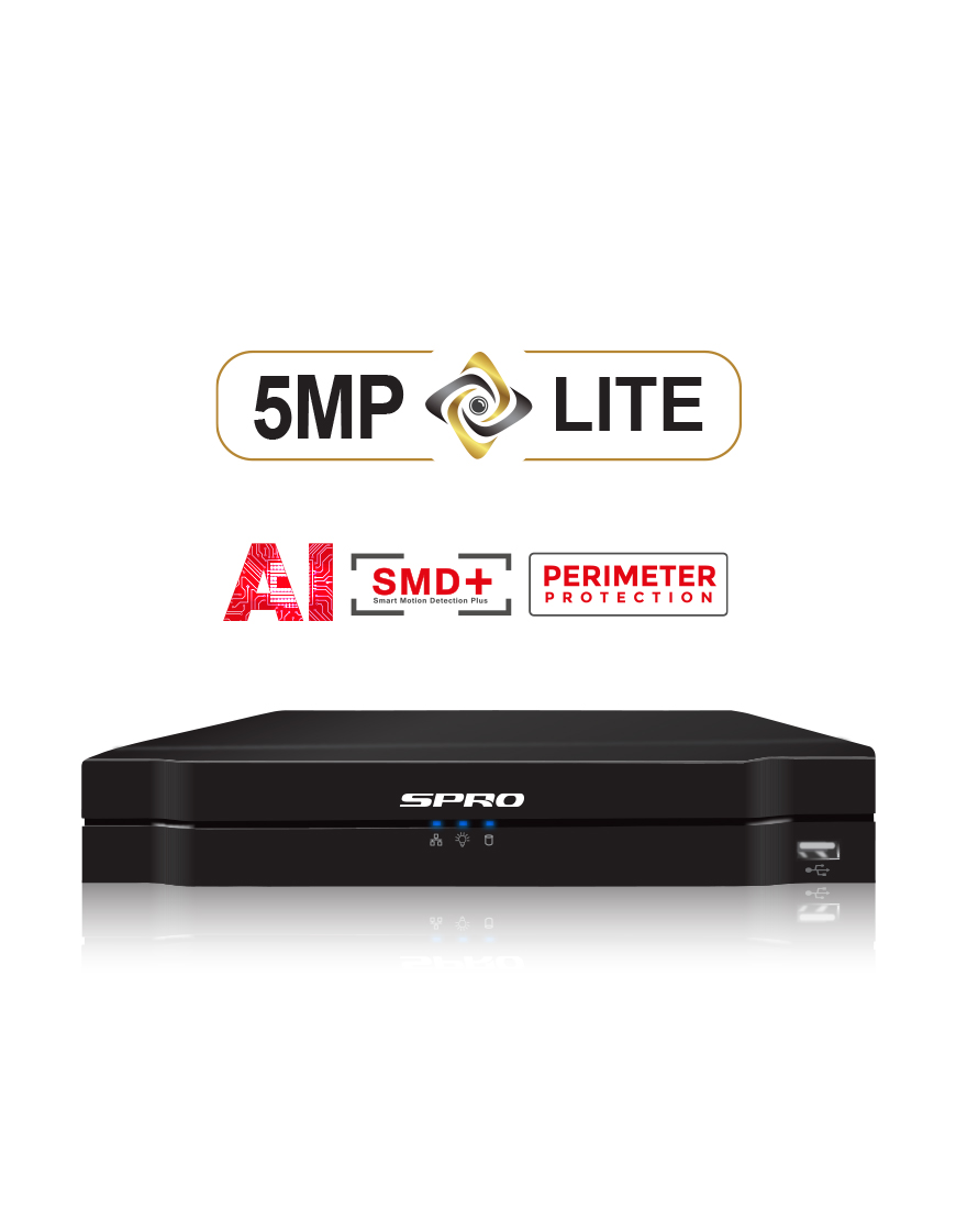 SPRO 5MP-Lite DVR with AI PRO technology
