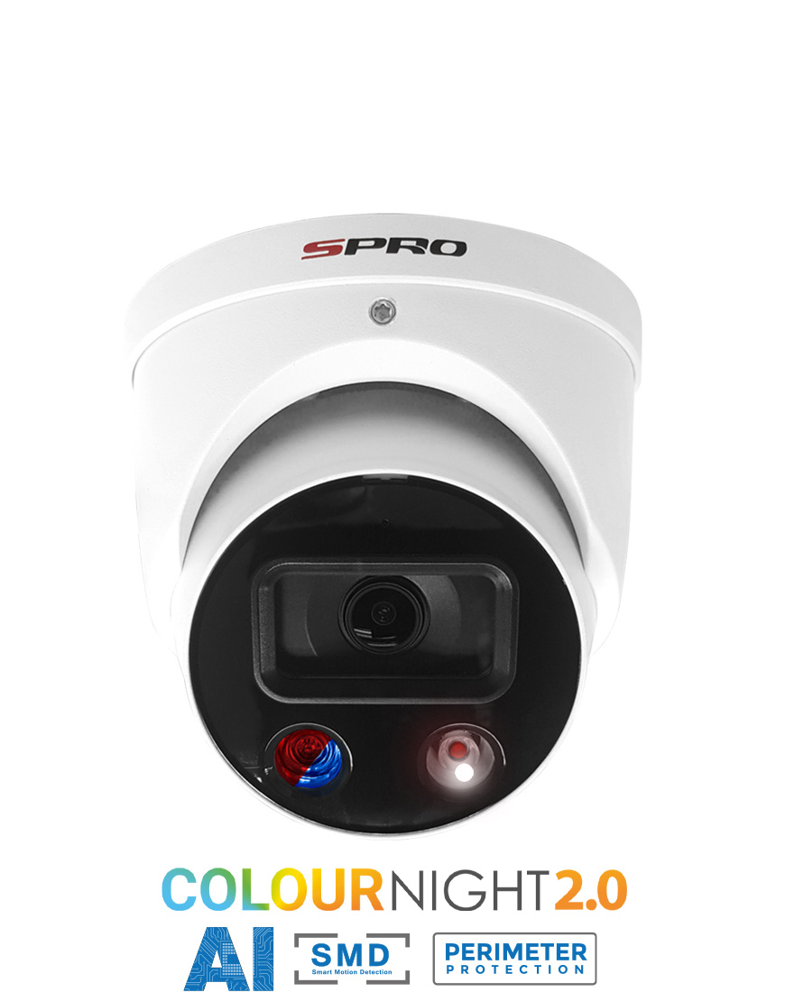 SPRO 5MP Colour Night Active Deterrence Turret