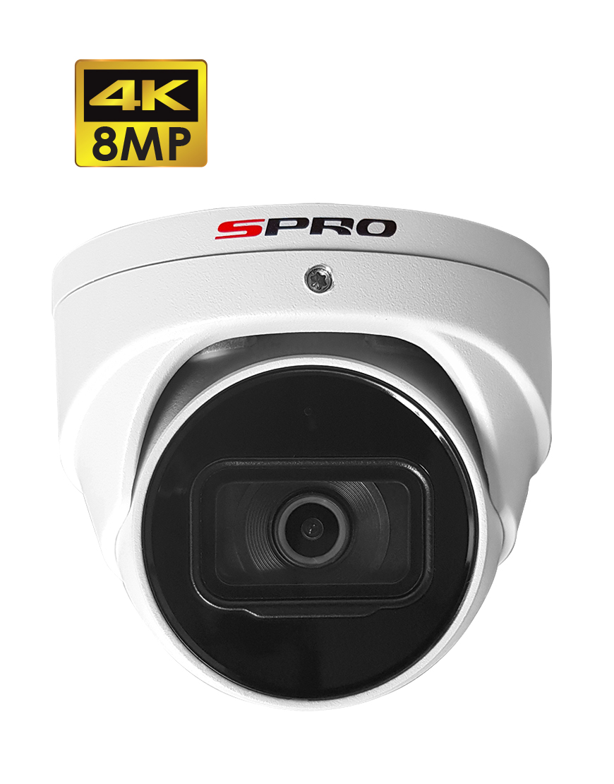SPRO 8MP IP Fixed Lens Turret with Microphone