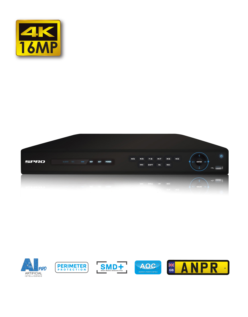 SPRO A7 32 Channel 16MP IP NVR